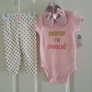 CUTE LITTLE TREASURE BABY GIRLS 3-PIECE SETS